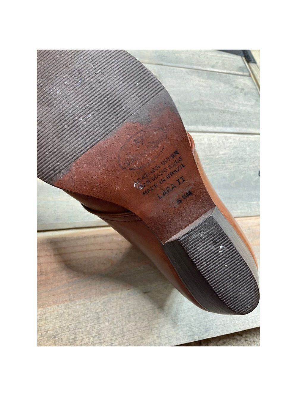 Etienne Aigner Lara II Brown Leather Womens Ankle Boots Womens 5.5M Brazil - Picture 7 of 8